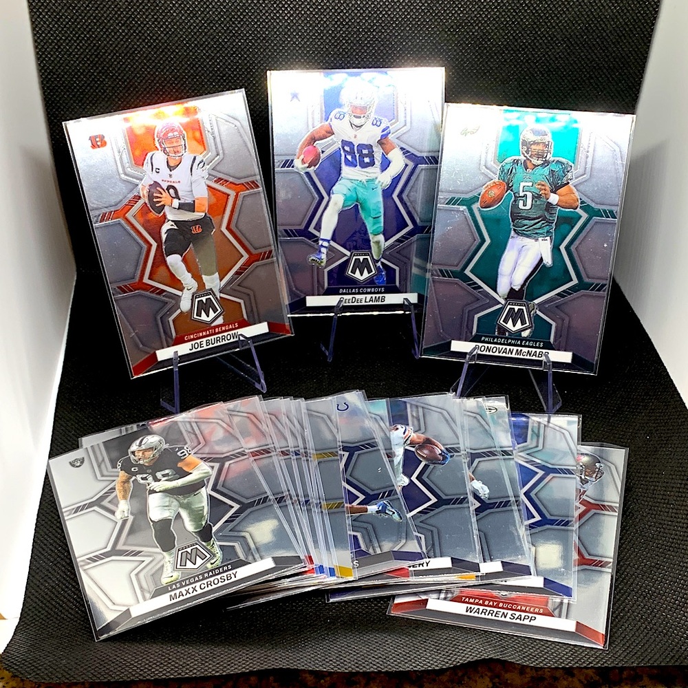 NFL Football 20+ Cards Panini Mosaic Silver Joe Burrow CeeDee Lamb McNabb Crosby